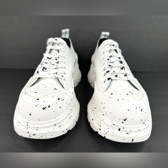 Alexander McQueen Men's Tread Slick Speckled Low-Top Sneakers Size EU 49 - US 16 - Picture 5 of 13